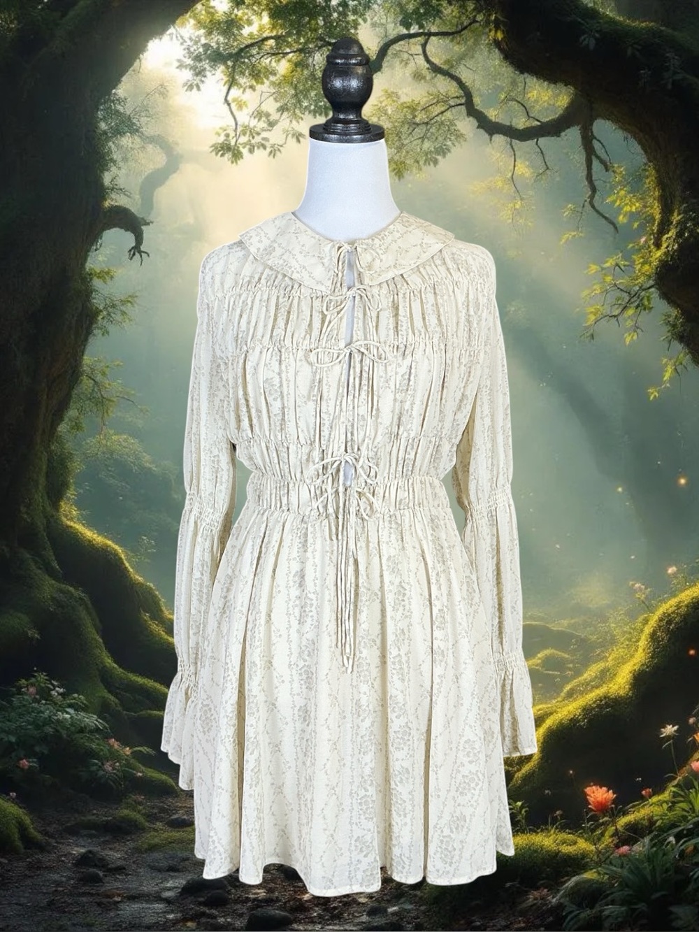 Urban Outfitters Kimchi Blue NWT Prairie Cottagecore Fairycore Dollette Dress M